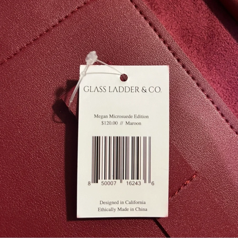 NWT Glass Ladder & Co Portfolio Clutch Burgundy Megan Portfolio Clutch